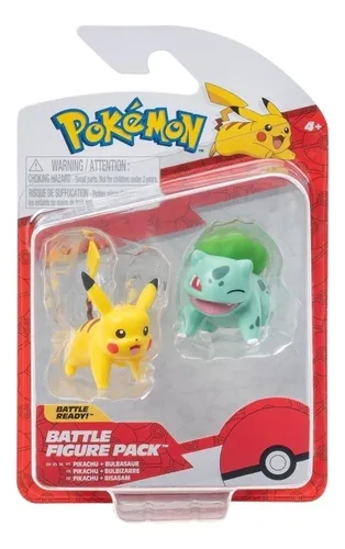 Pikachu - Bulbasaur Pokémon Figura Batalla Pack X2