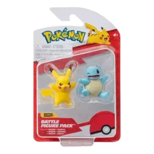 Pikachu - Squirtle Pokémon Figura Batalla Pack X2